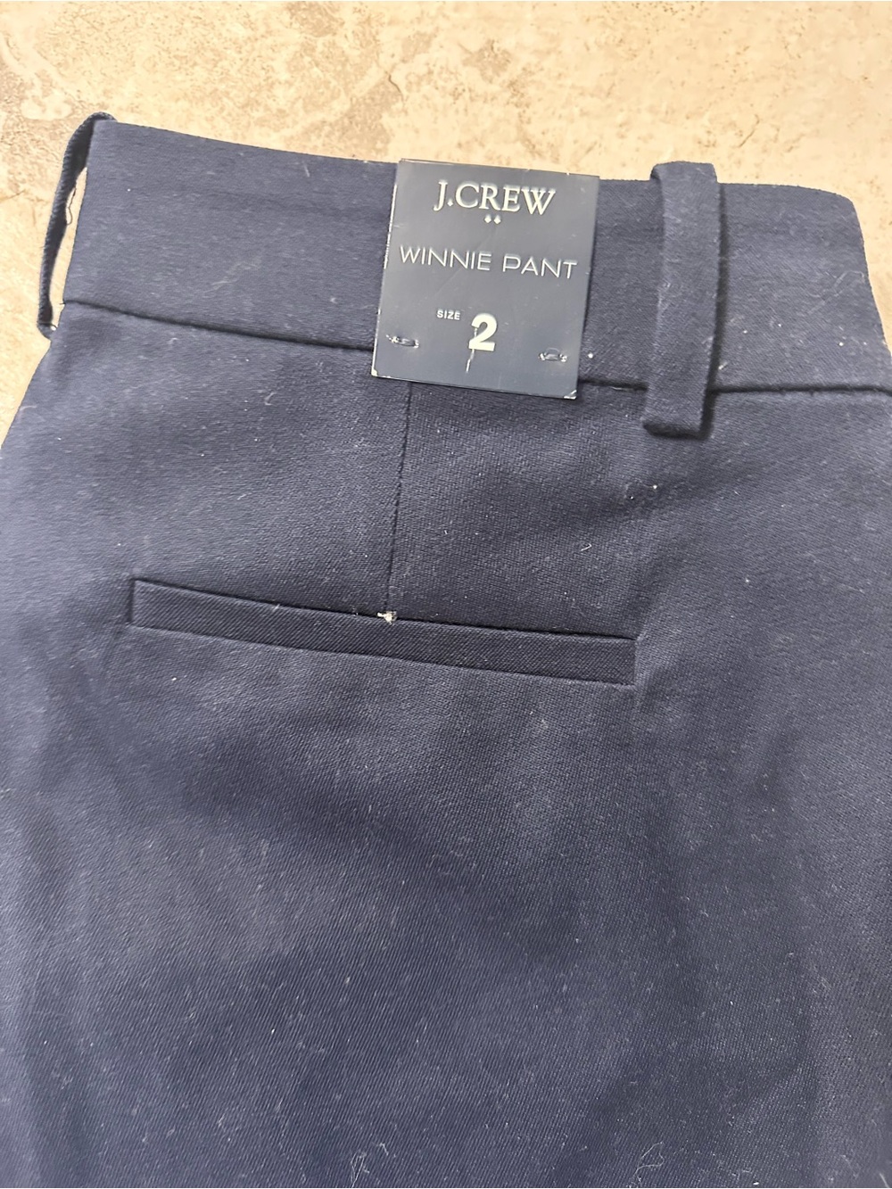 J. Crew Navy Winnie Pant - Back Welt Detail